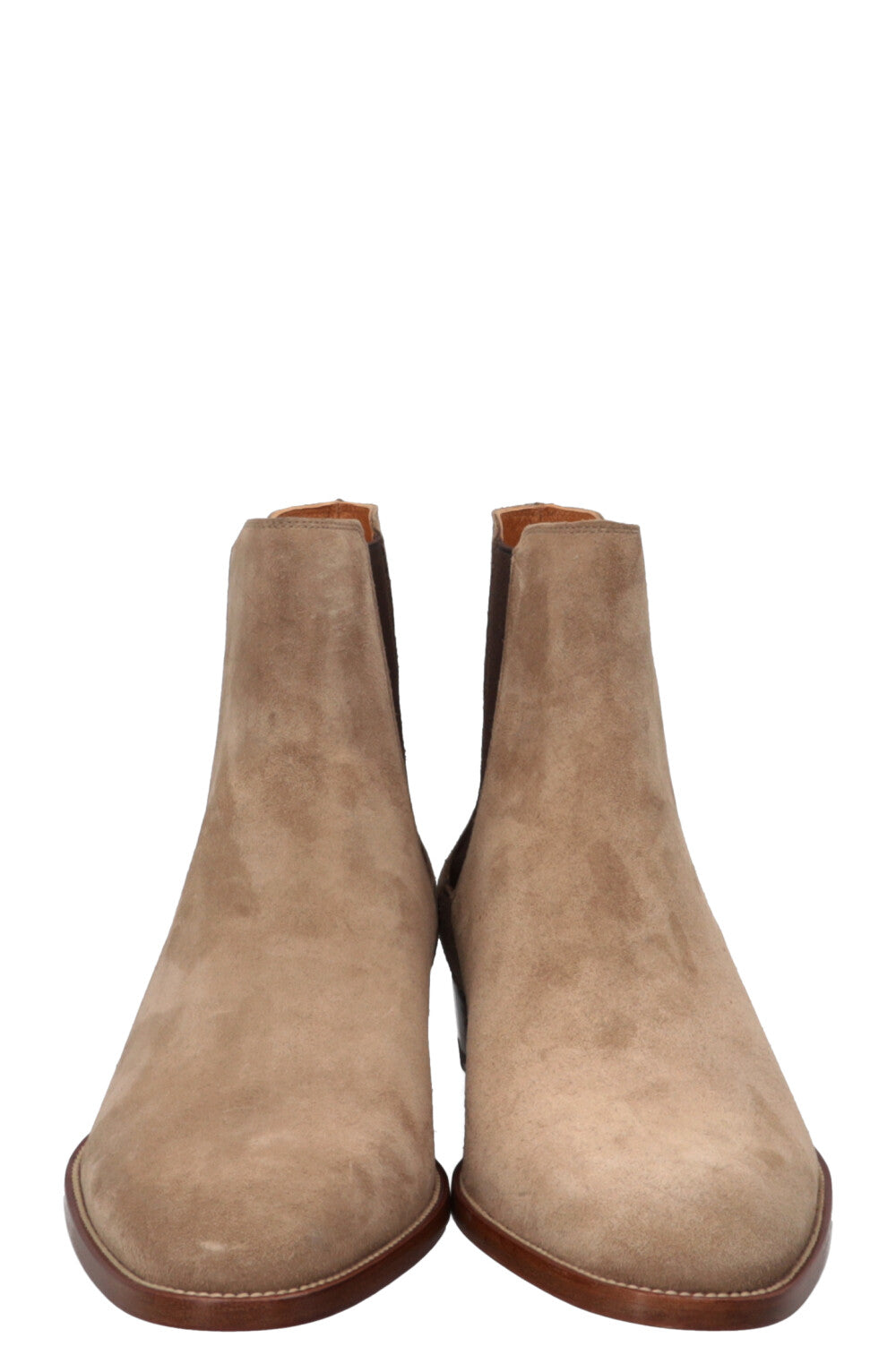 Bottes Chelsea Wyatt de SAINT LAURENT en daim beige