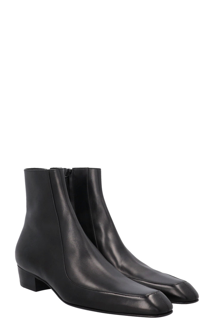 SAINT LAURENT Augustin Ankle Boots Leather Black