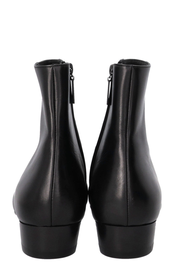 SAINT LAURENT Augustin Ankle Boots Leather Black