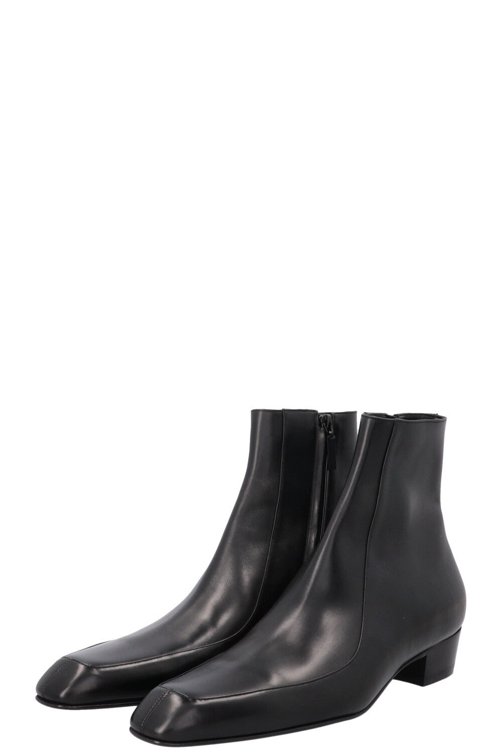 SAINT LAURENT Augustin Ankle Boots Leather Black