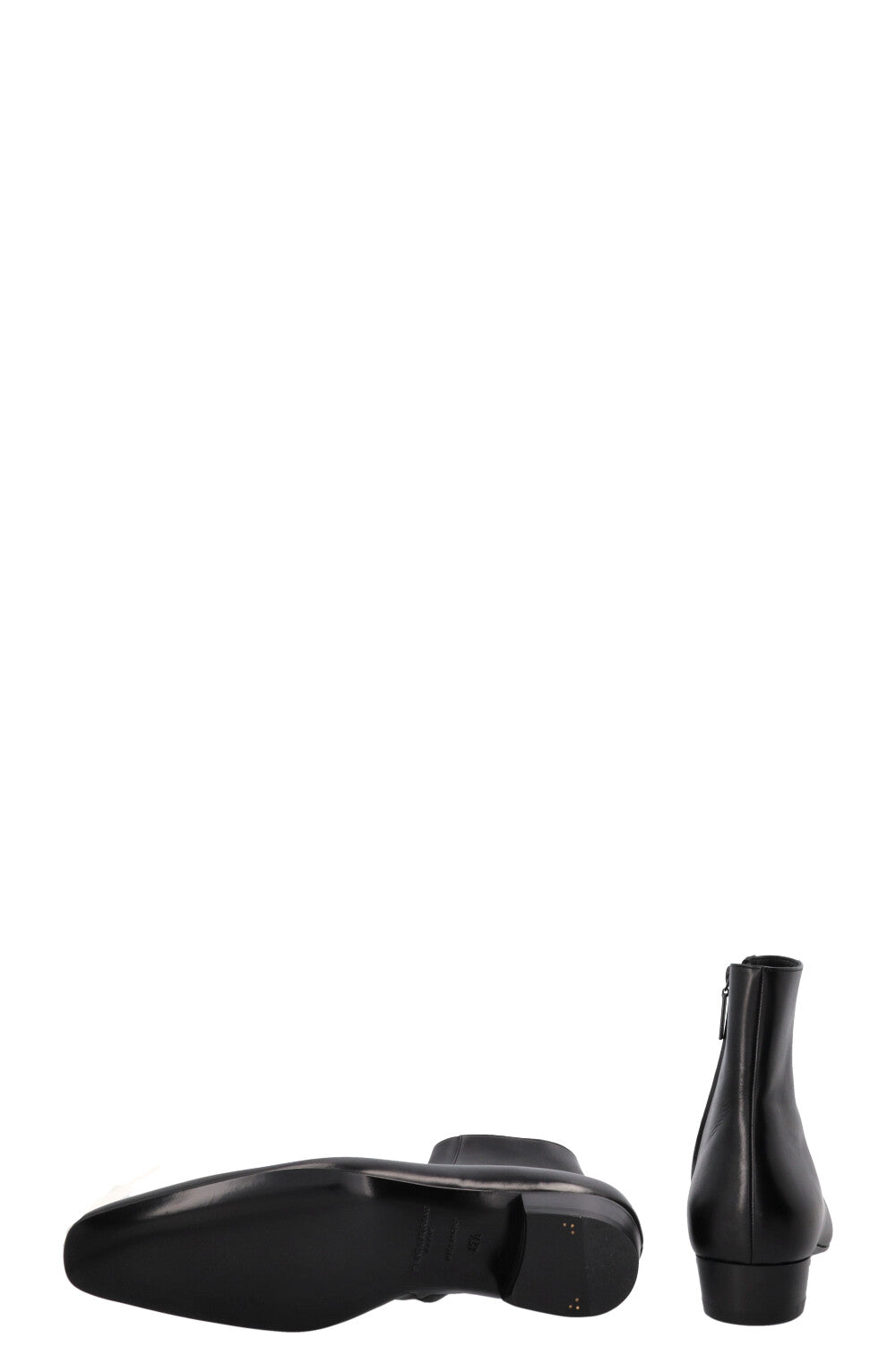 SAINT LAURENT Augustin Ankle Boots Leather Black