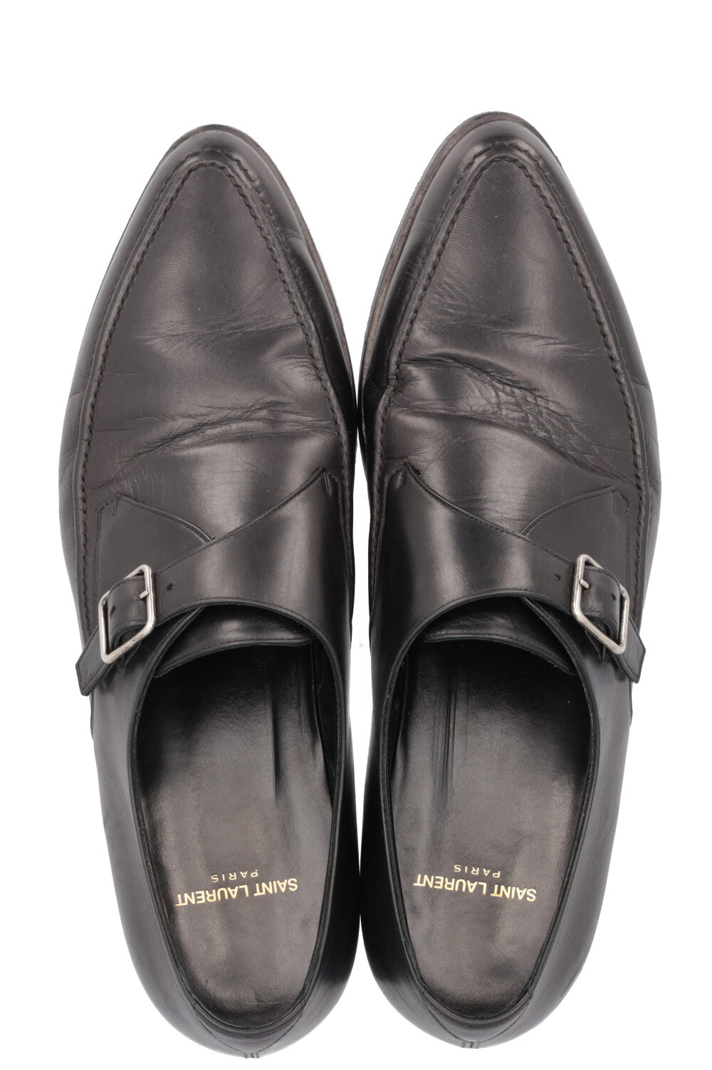 SAINT LAURENT Suit Flats Leather Black