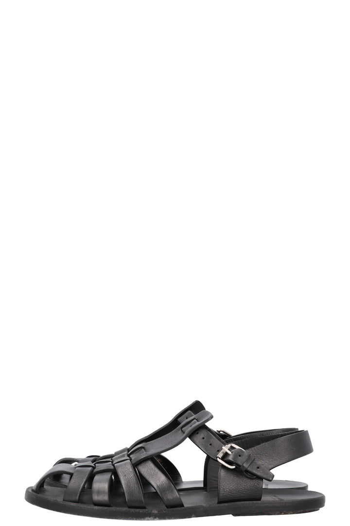 SAINT LAURENT Sandals Leather Black