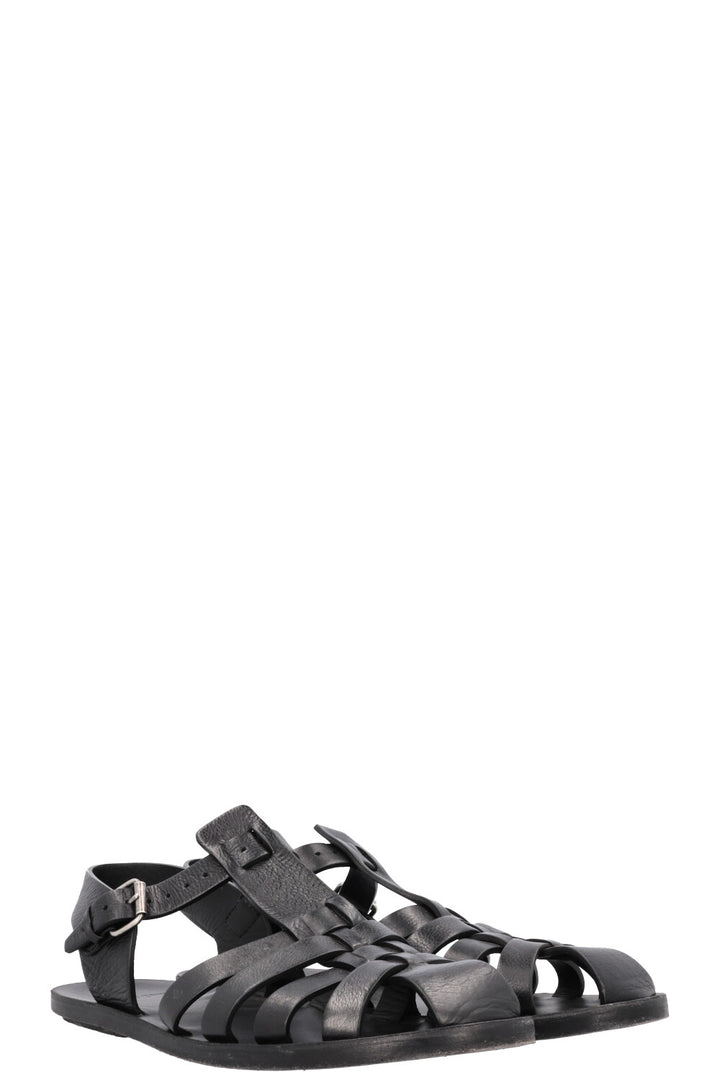 SAINT LAURENT Sandals Leather Black