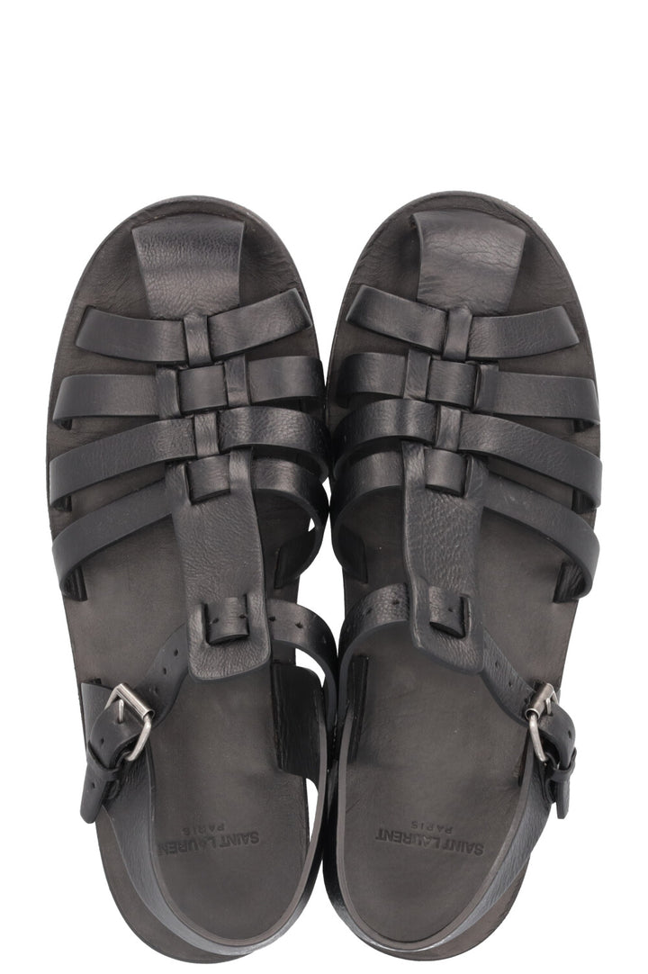 SAINT LAURENT Sandals Leather Black