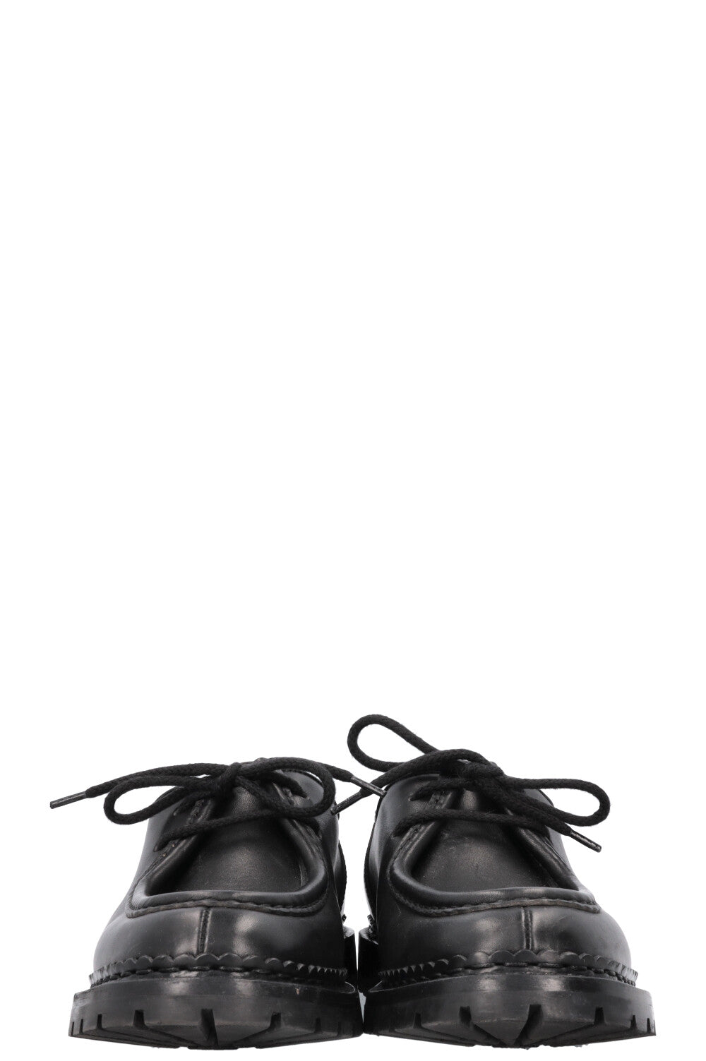 SAINT LAURENT Lace Up Loafers Leather Black