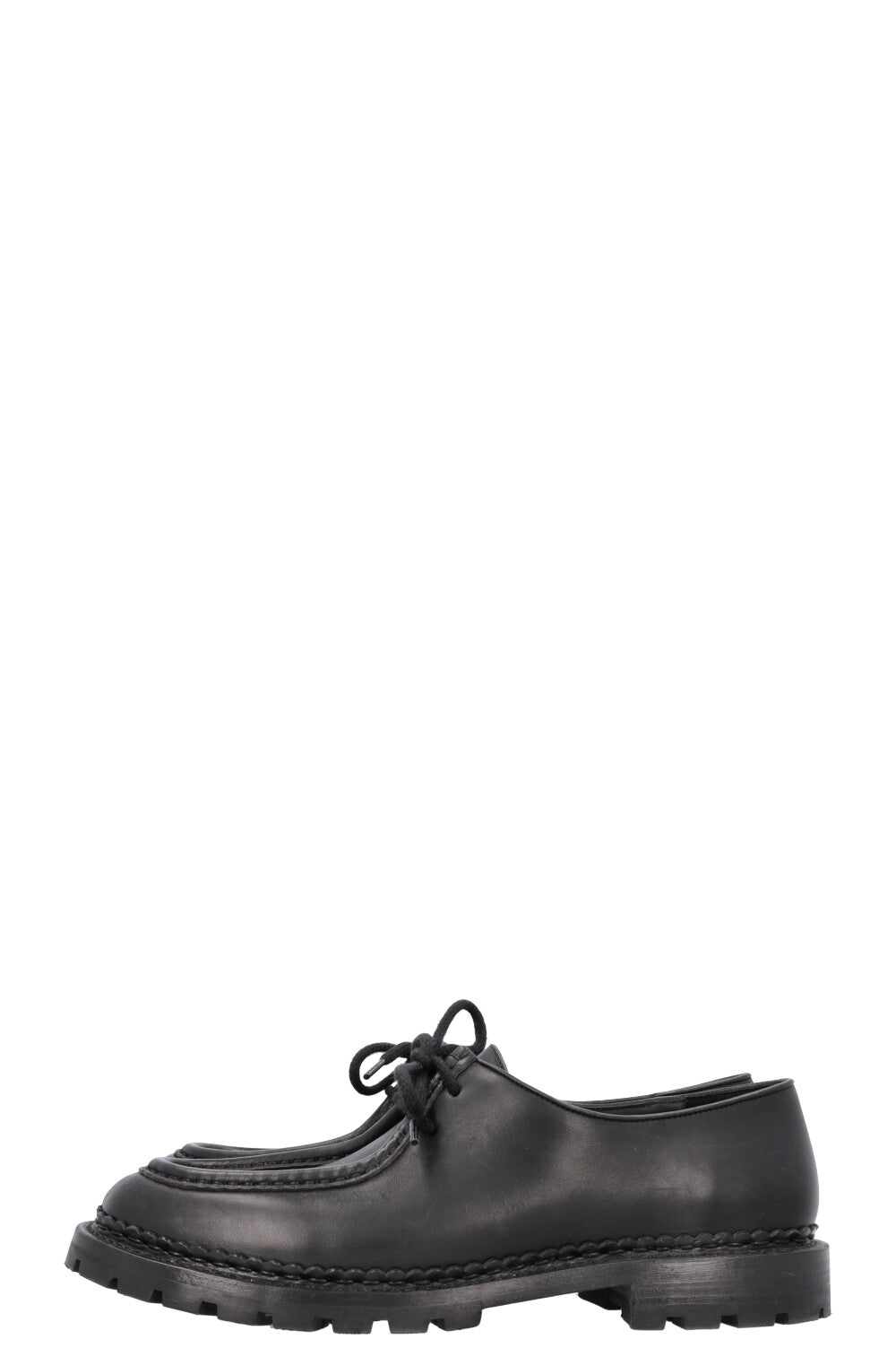 SAINT LAURENT Lace Up Loafers Leather Black