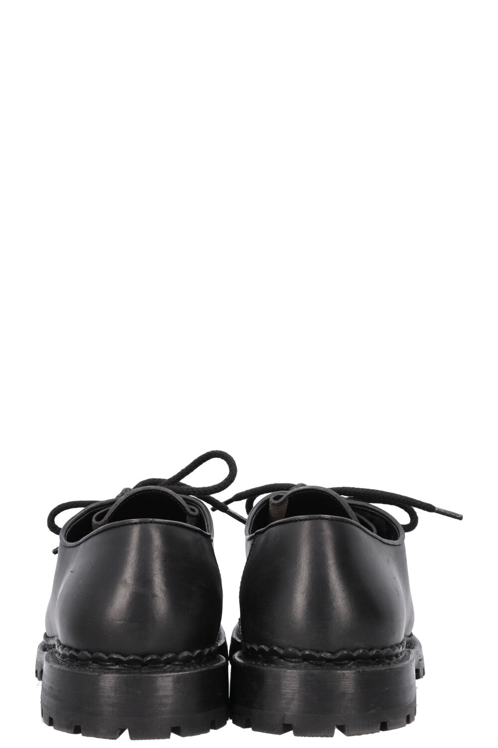 SAINT LAURENT Lace Up Loafers Leather Black