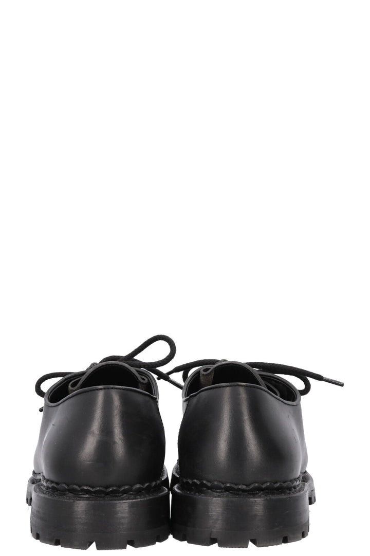 SAINT LAURENT Lace Up Loafers Leather Black