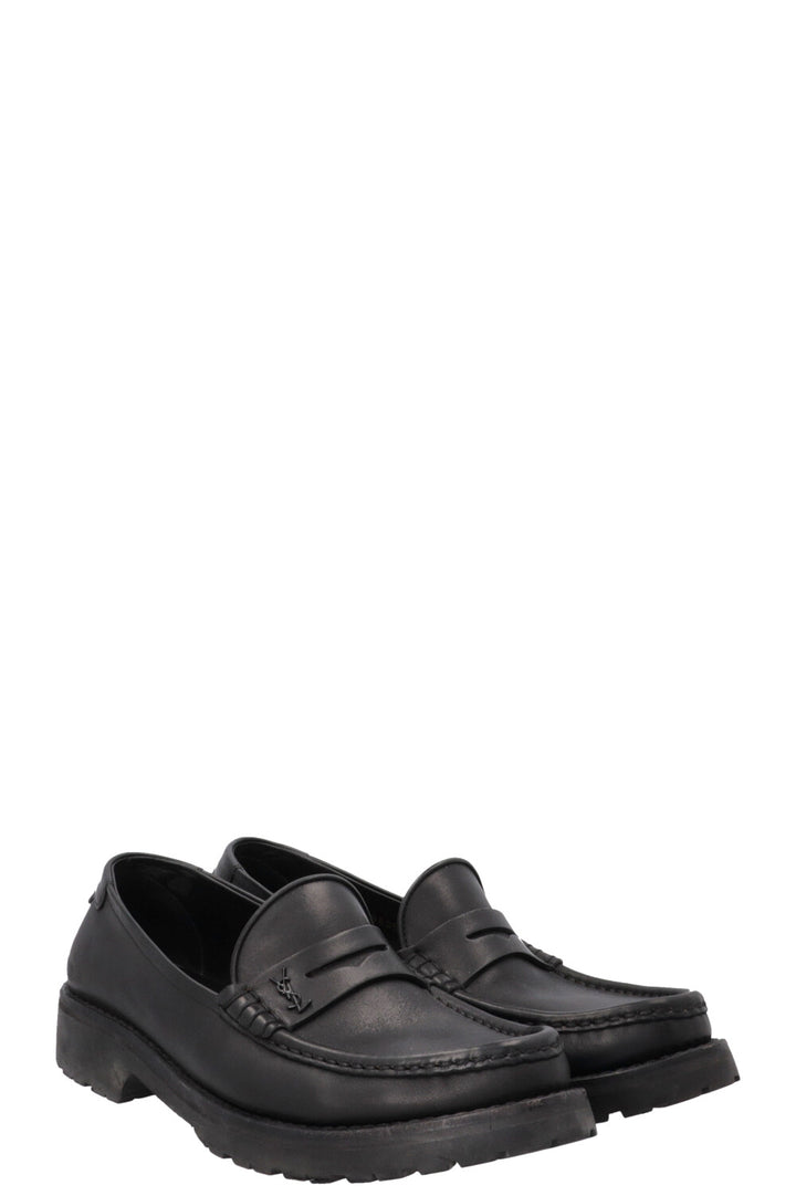 SAINT LAURENT Le Loafers Cuir Noir