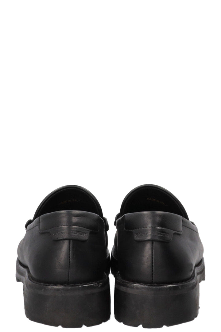 SAINT LAURENT Le Loafers Cuir Noir