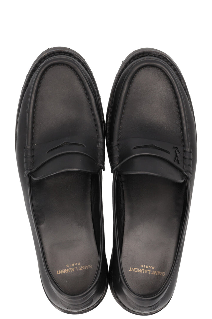 SAINT LAURENT Le Loafers Cuir Noir