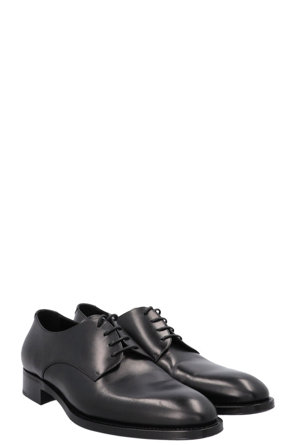 SAINT LAURENT Derby Loafers Leather Black
