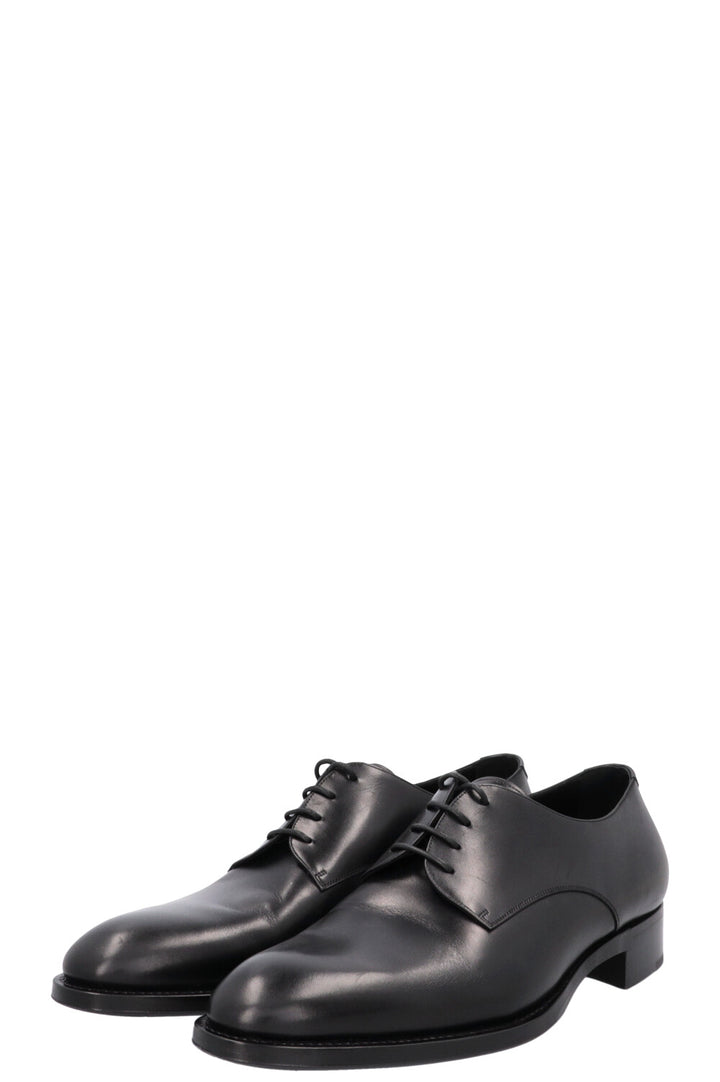 SAINT LAURENT Derby Loafers Leather Black