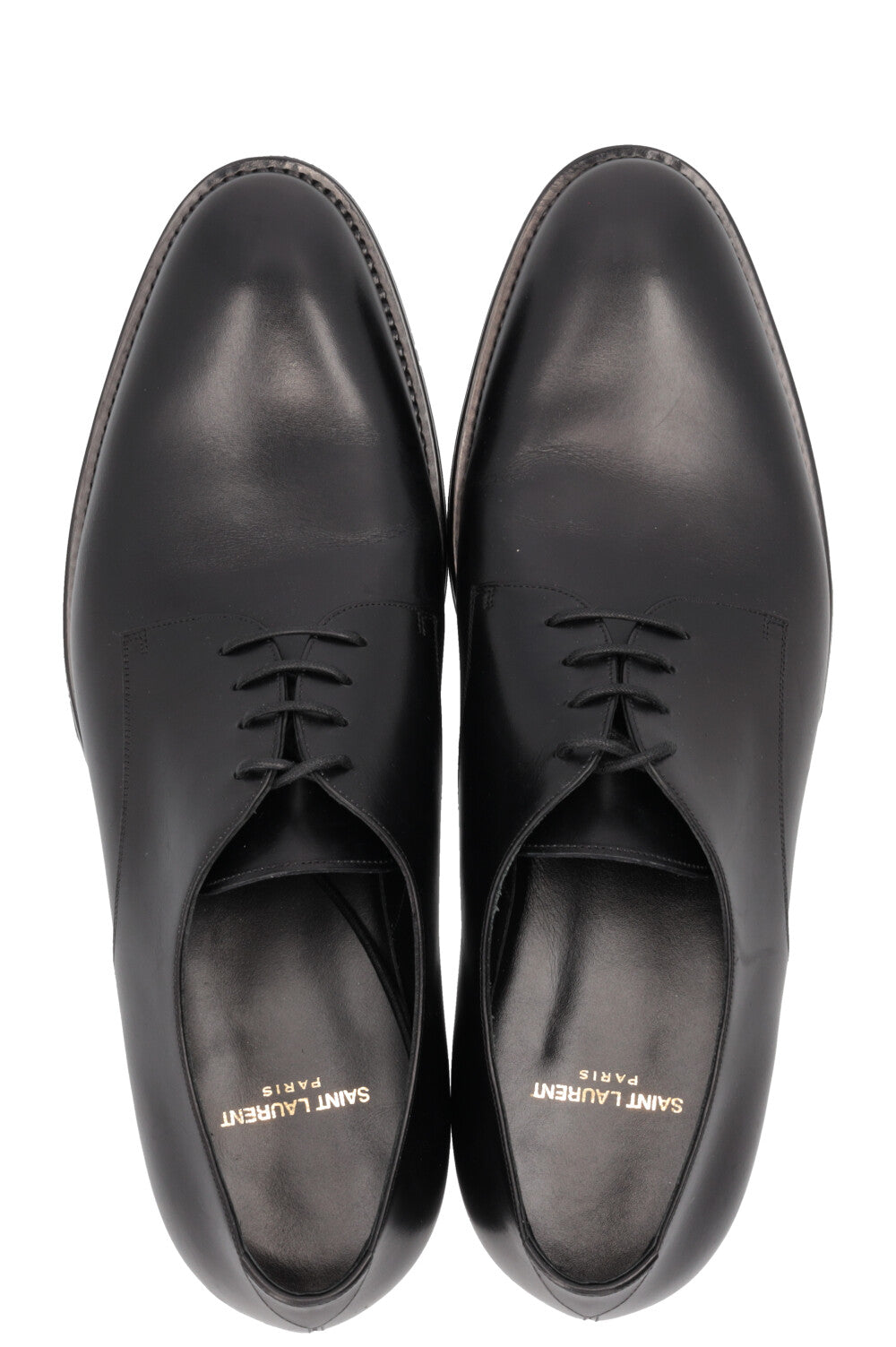 SAINT LAURENT Derby Loafers Leather Black