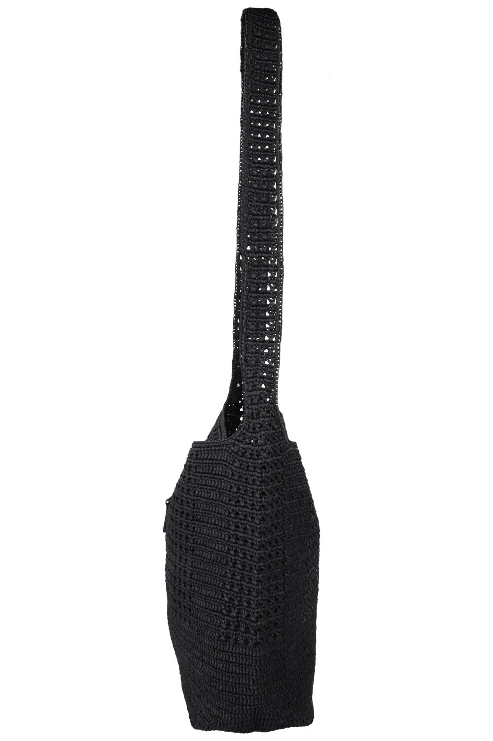 SAINT LAURENT Le 5 A 7 Medium Tote Raffia Black
