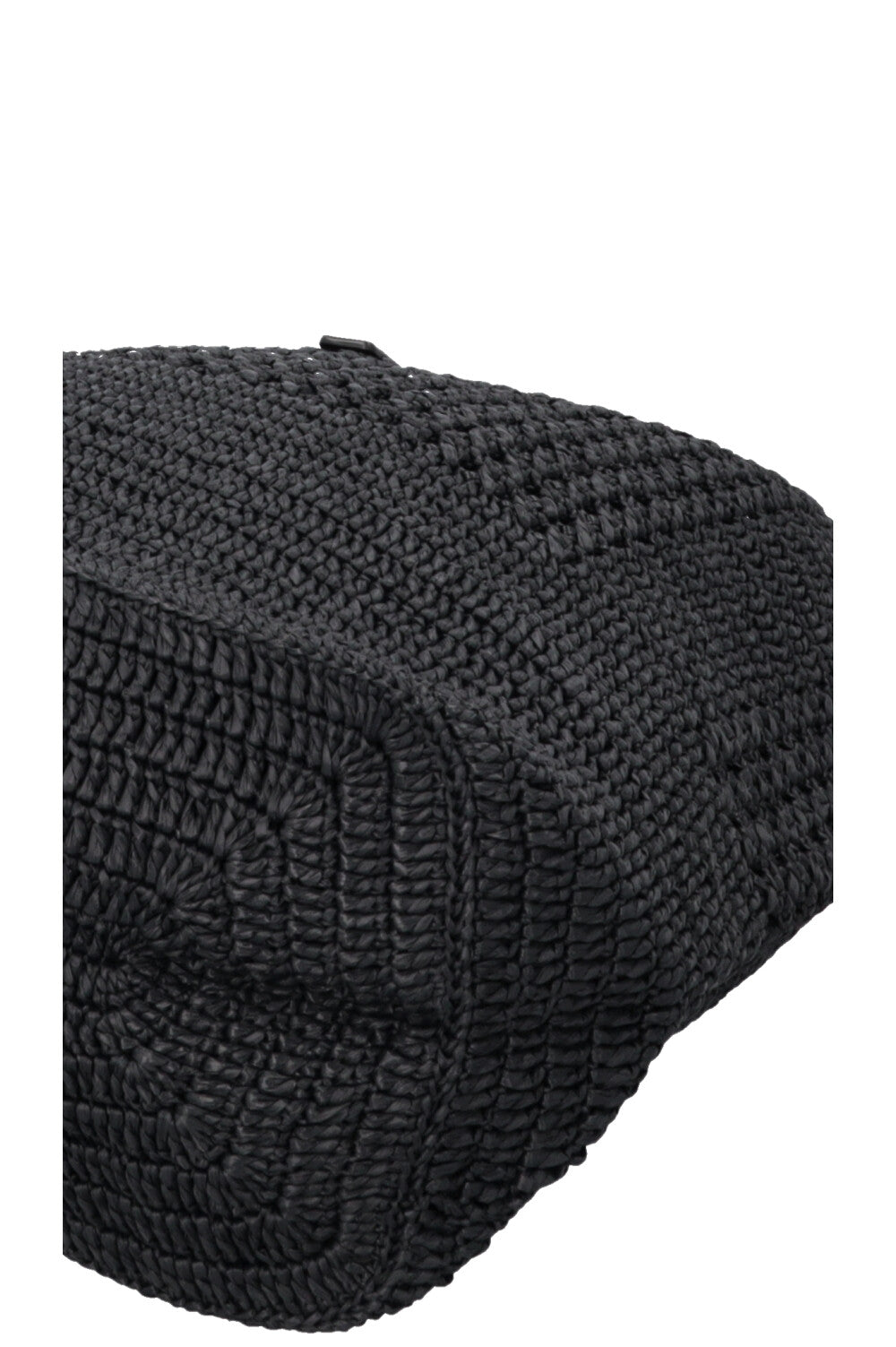 SAINT LAURENT Le 5 A 7 Medium Tote Raffia Black