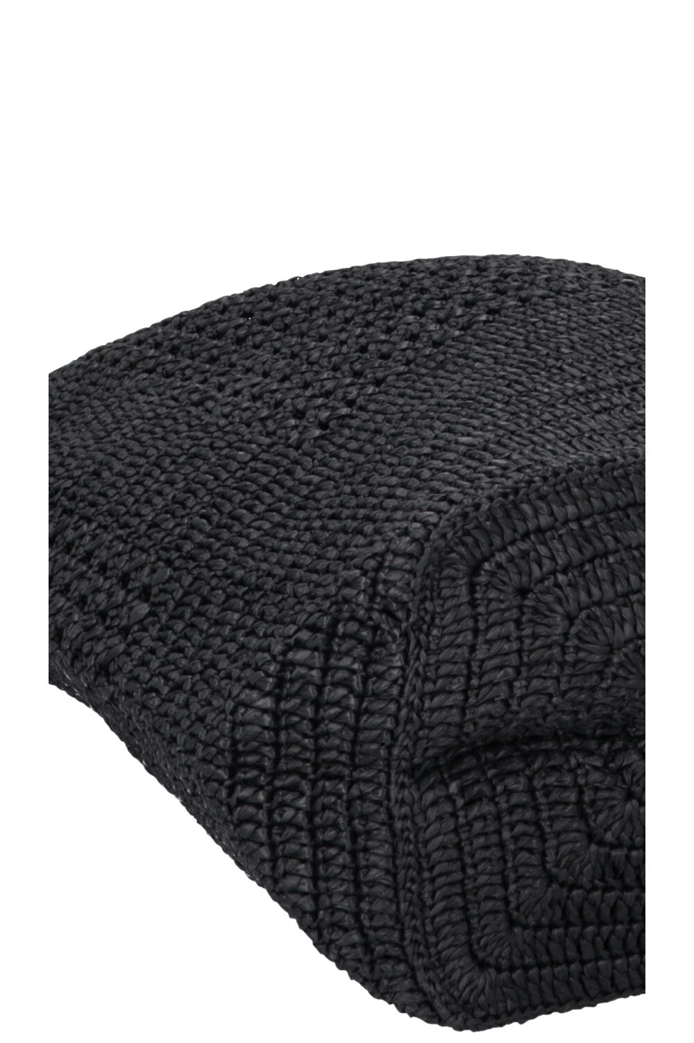 SAINT LAURENT Le 5 A 7 Medium Tote Raffia Black