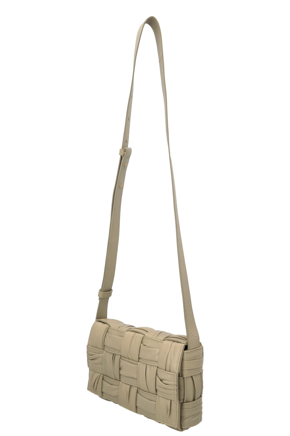 BOTTEGA VENETA Small Crinkled Cassette Bag Sage