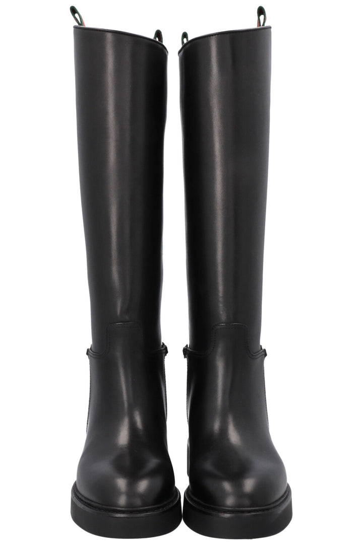 GUCCI Horsebit Riding Boots Black