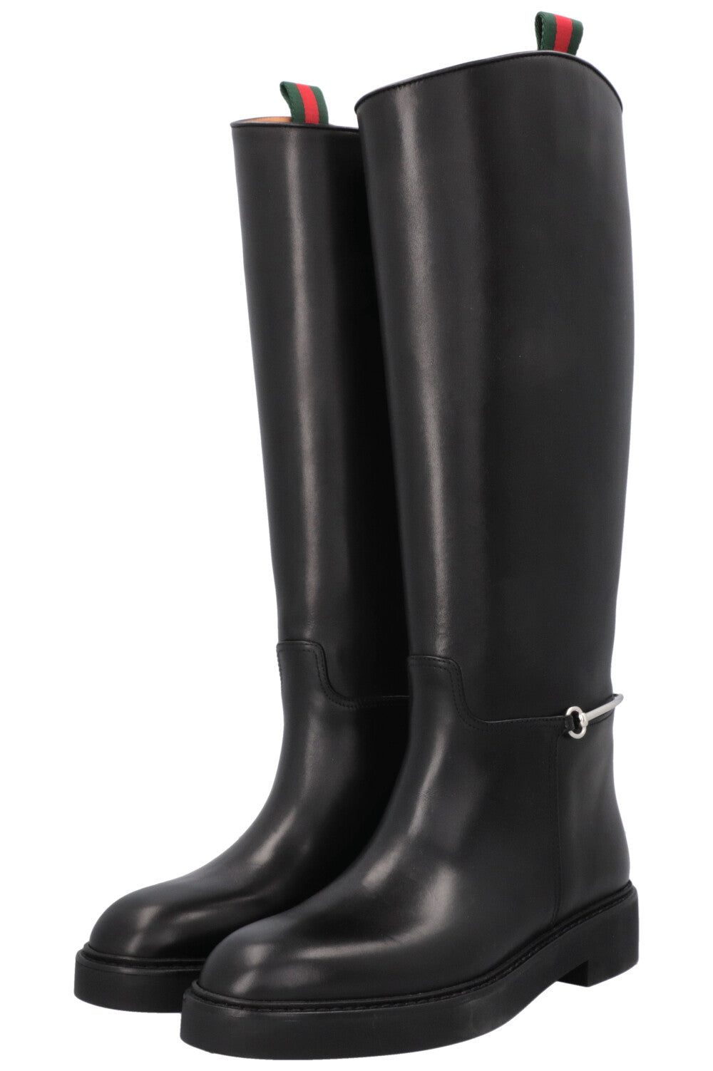 GUCCI Horsebit Riding Boots Black