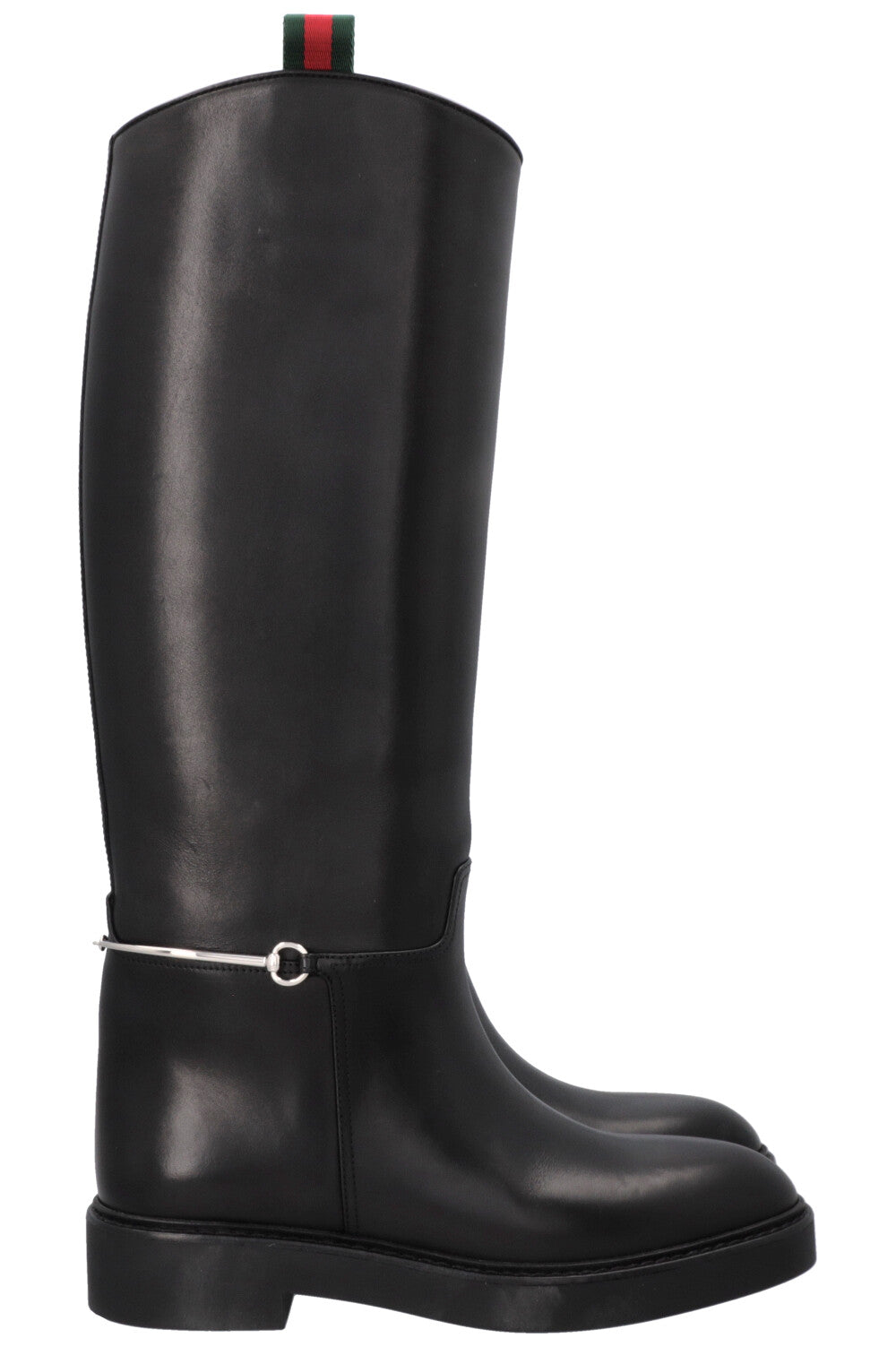 GUCCI Horsebit Riding Boots Black