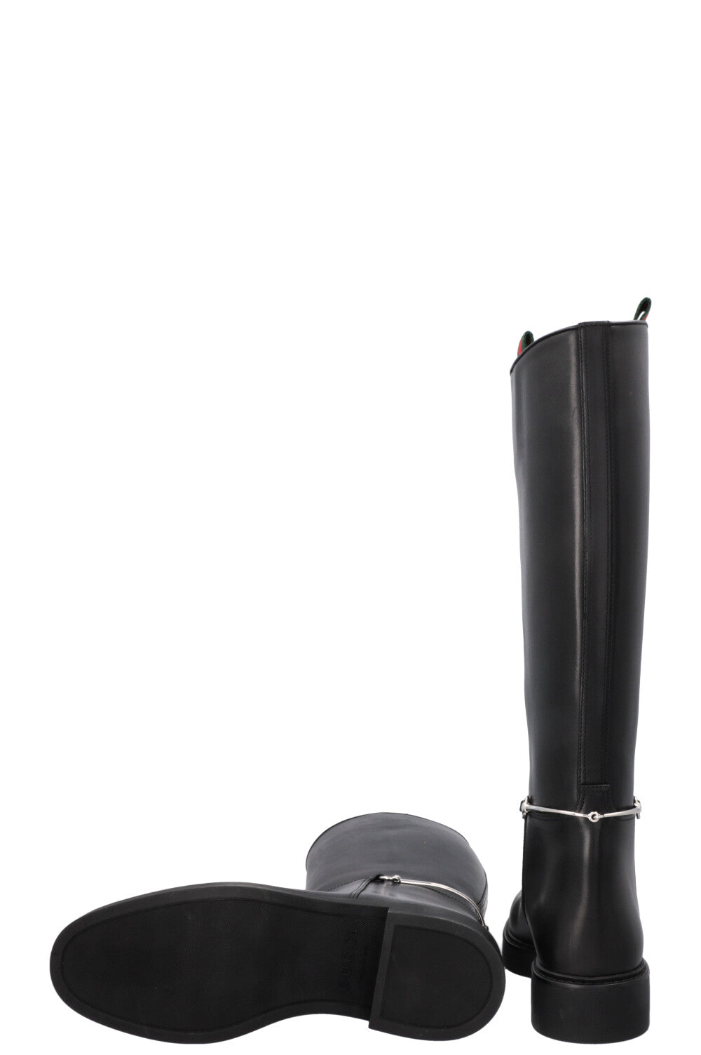 GUCCI Horsebit Riding Boots Black