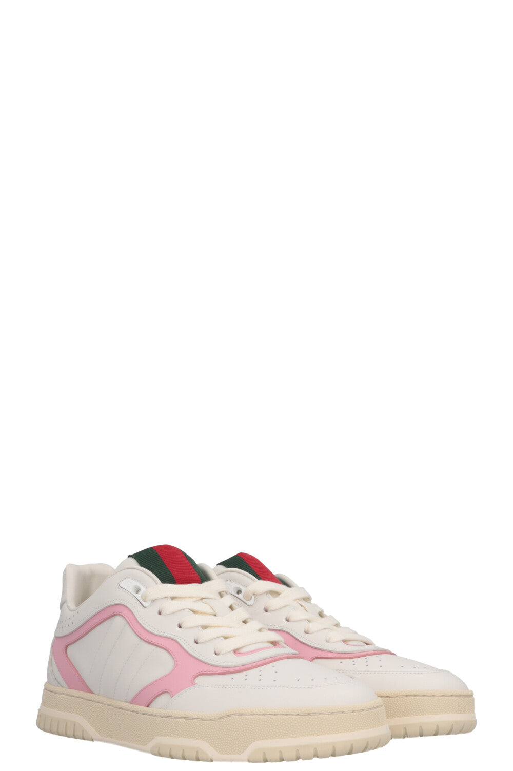 GUCCI Re-Web Low Top Sneakers White Pink