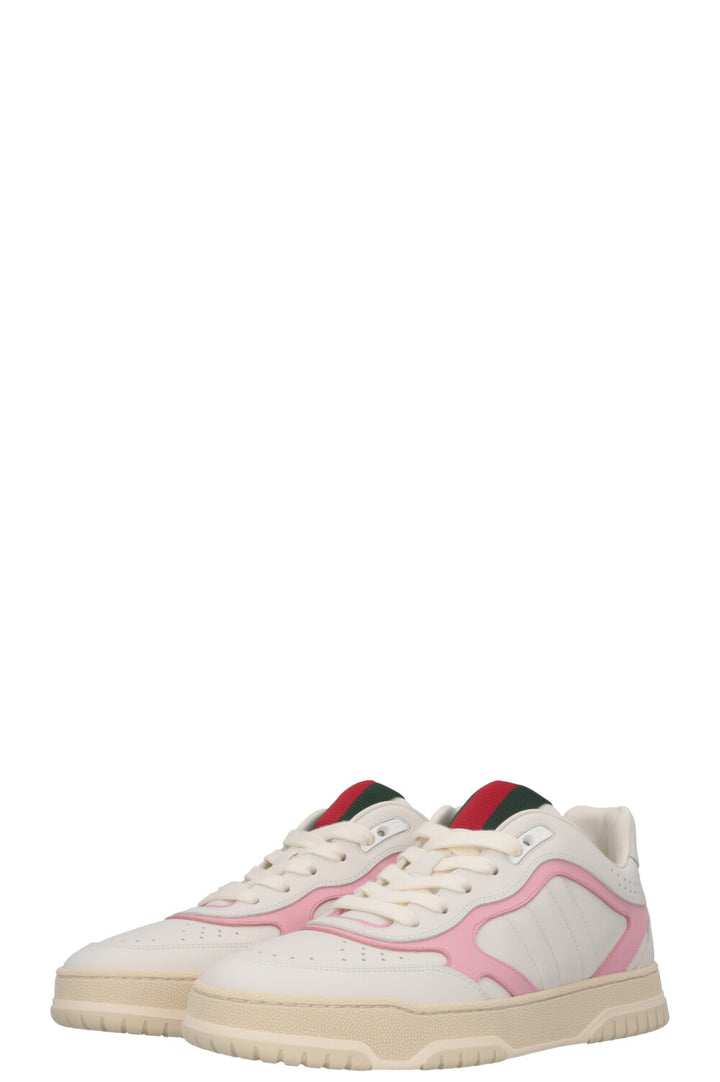 GUCCI Re-Web Low Top Sneakers White Pink