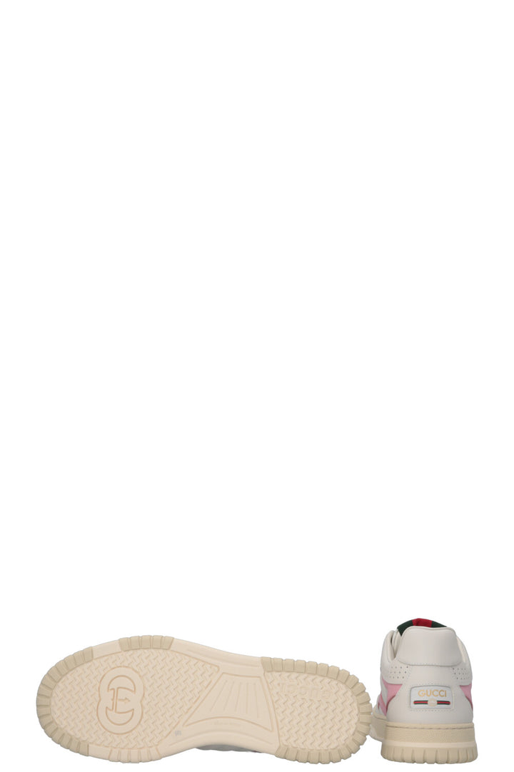 GUCCI Re-Web Low Top Sneakers White Pink