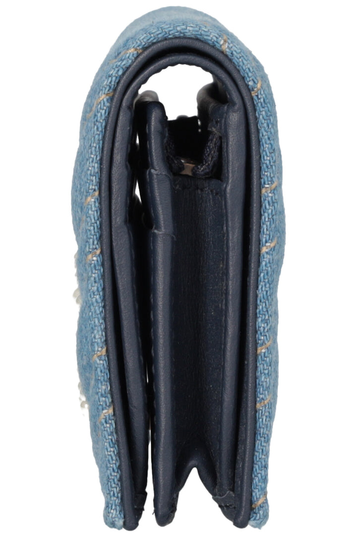 GUCCI Marmont Denim Wallet Blue