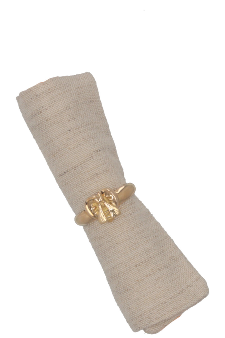 GUCCI Bee Heart Ring 18k Yellow Gold