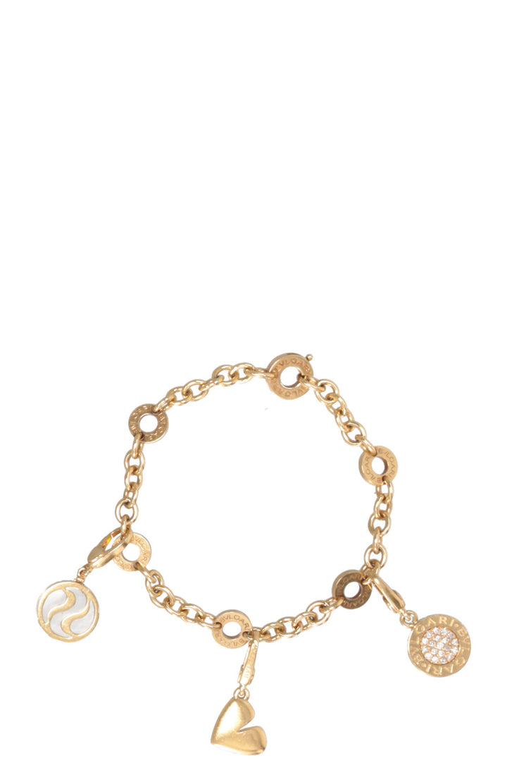 BVLGARI Charms Bracelet 18k Yellow Gold