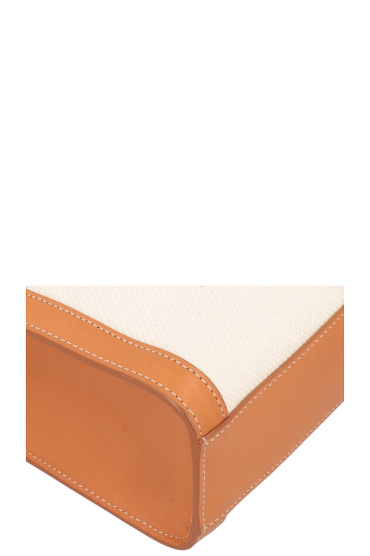 CELINE Cabas Vertical Tote Bag Medium Ivory Brown