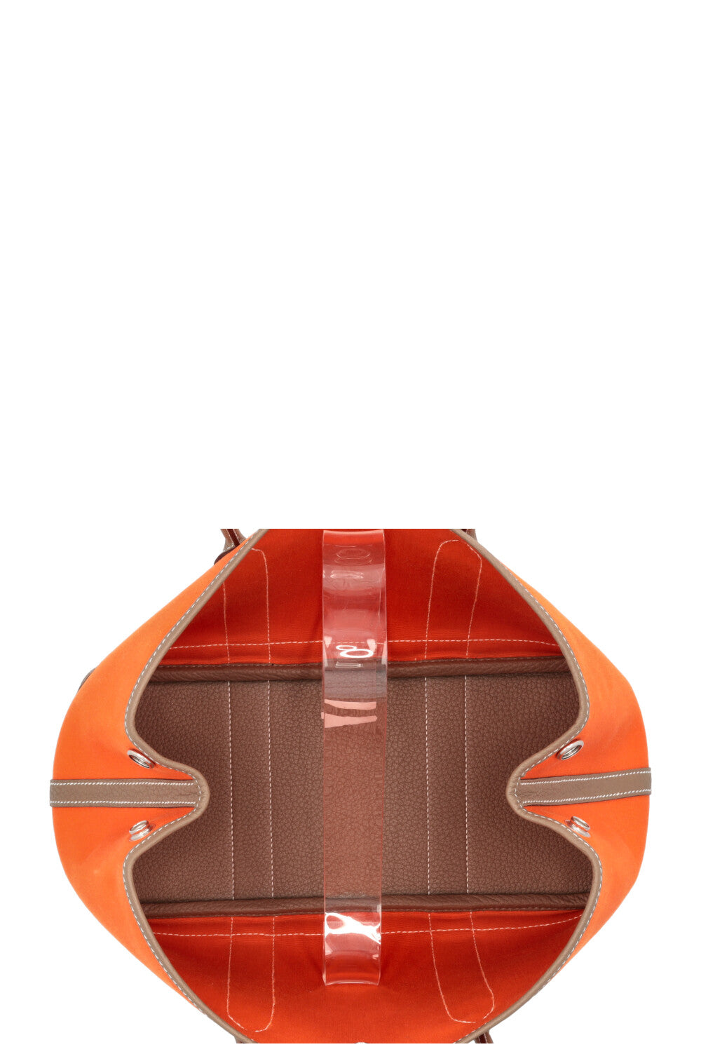 HERMÈS Gardenparty 30 Canvas Orange Etoupe