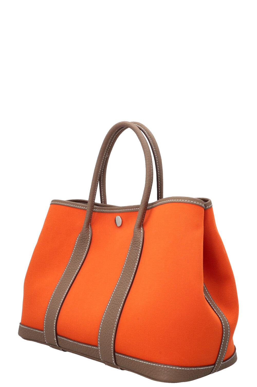 HERMÈS Gardenparty 30 Canvas Orange Etoupe