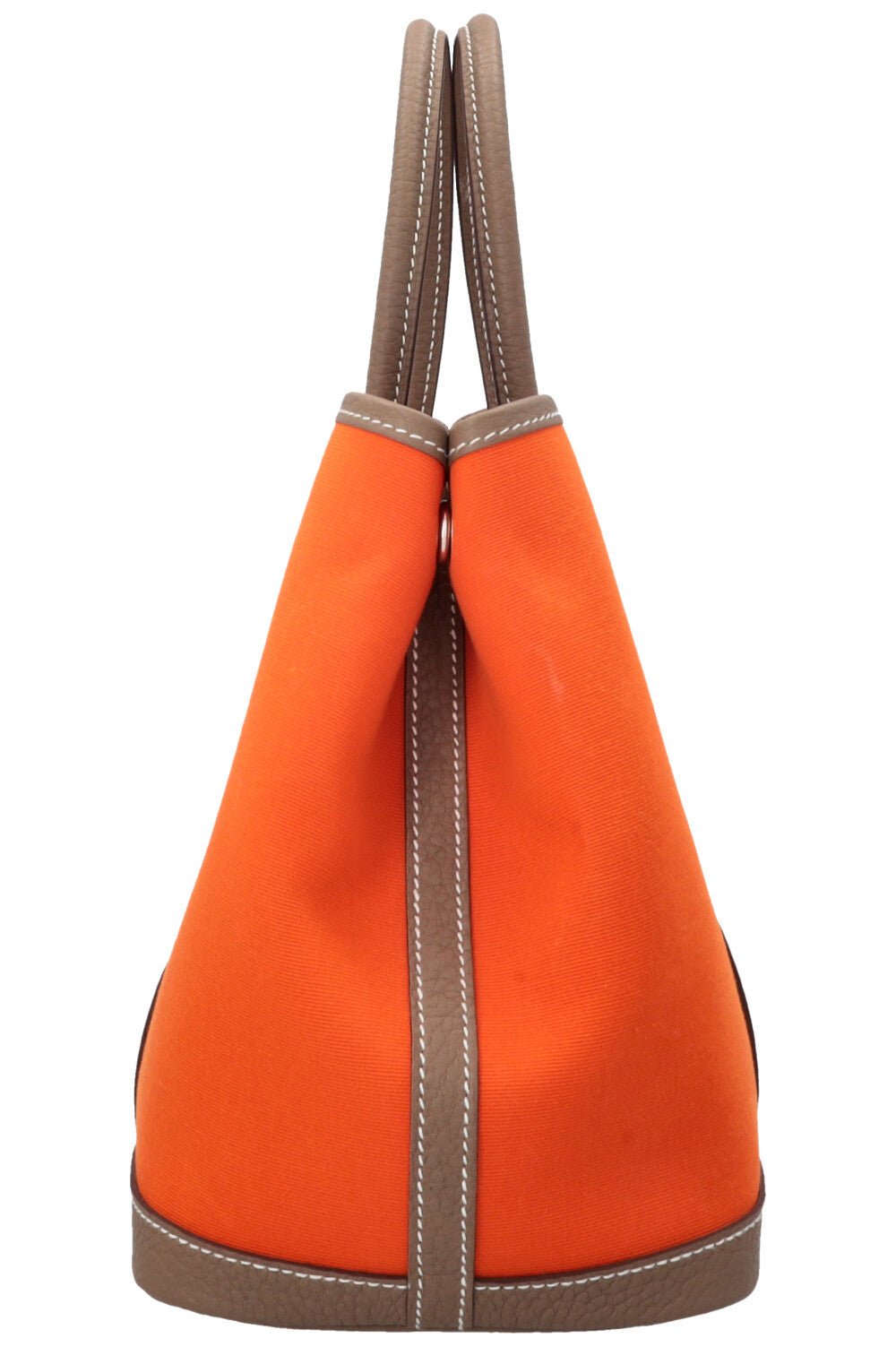 HERMÈS Gardenparty 30 Canvas Orange Etoupe