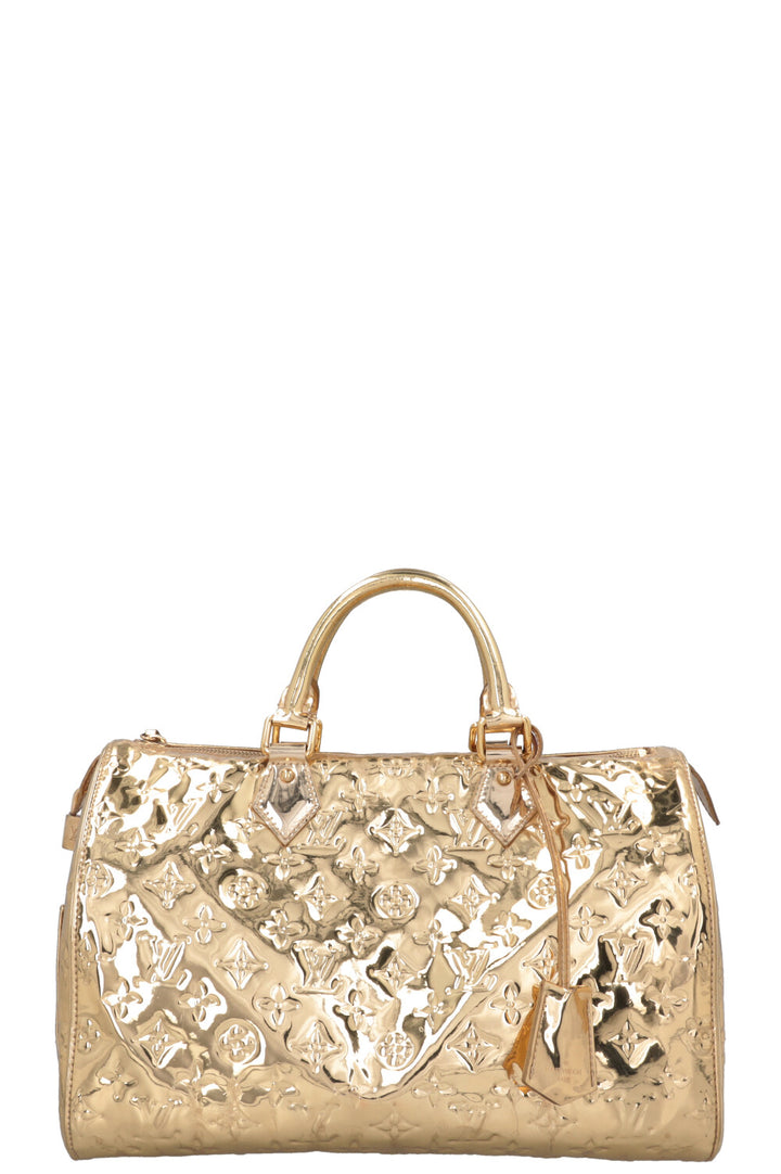 LOUIS VUITTON Speedy 35 Miroir Gold