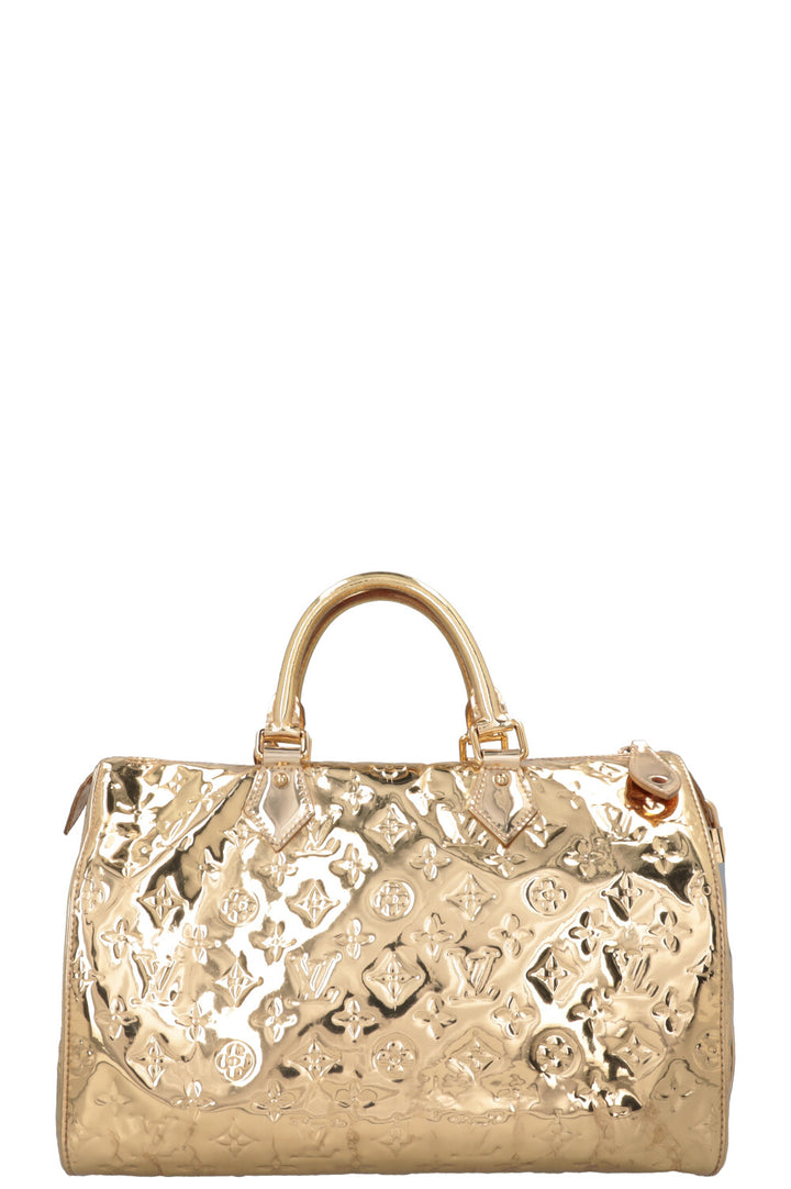LOUIS VUITTON Speedy 35 Miroir Gold