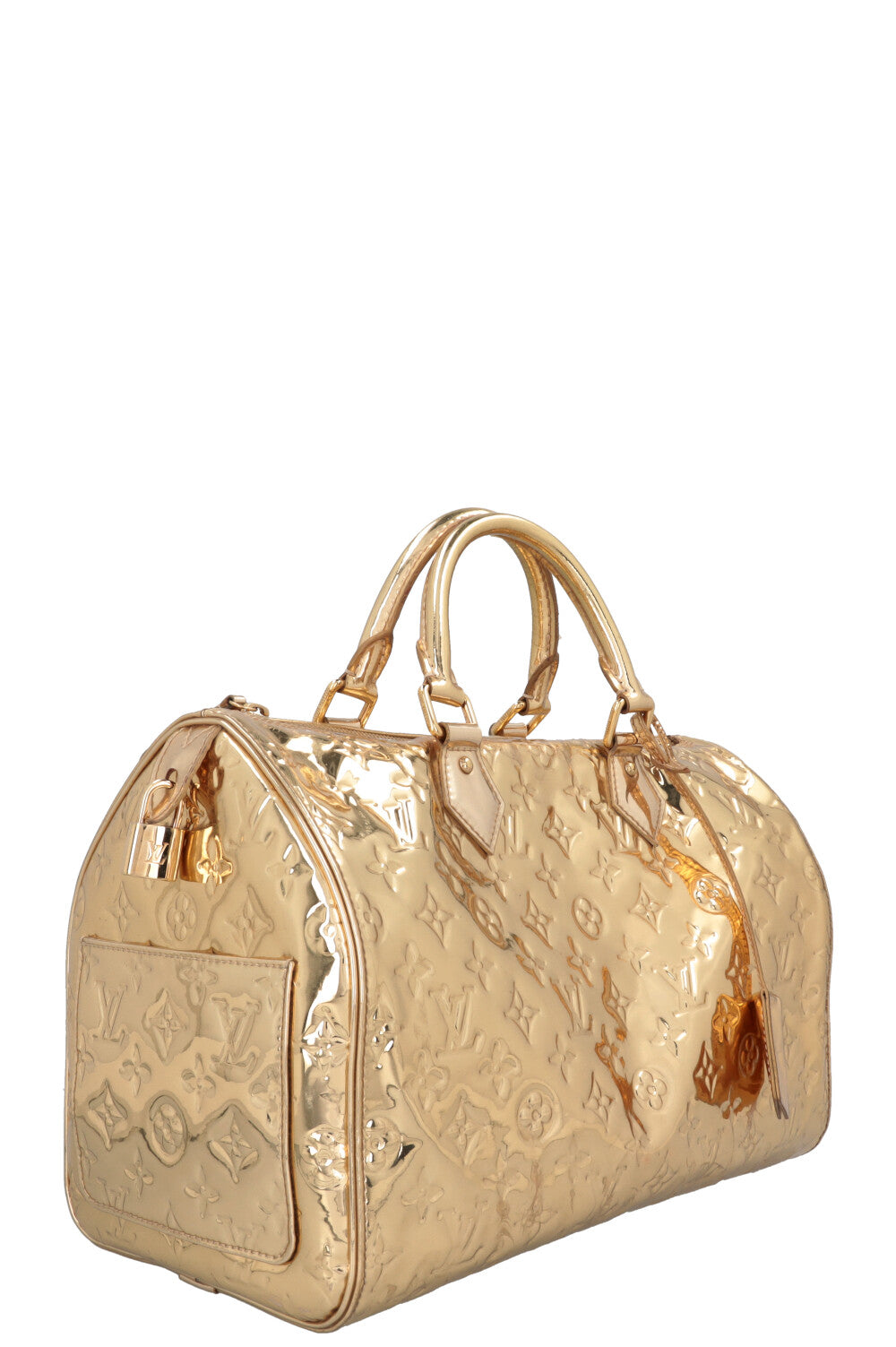 LOUIS VUITTON Speedy 35 Miroir Gold