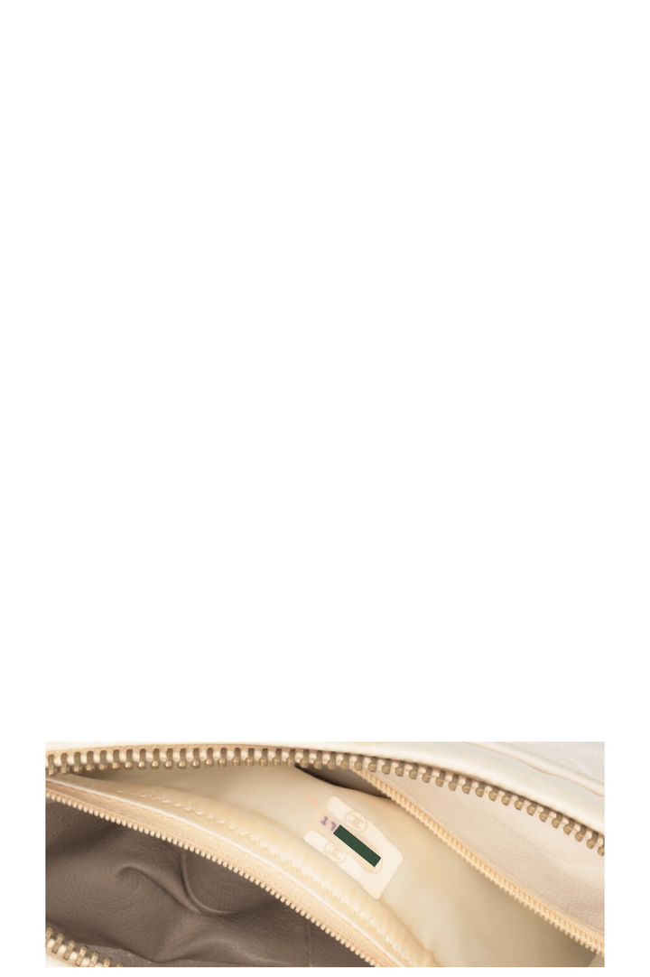 CHANEL Tassle Camera Bag Leather Ivory
