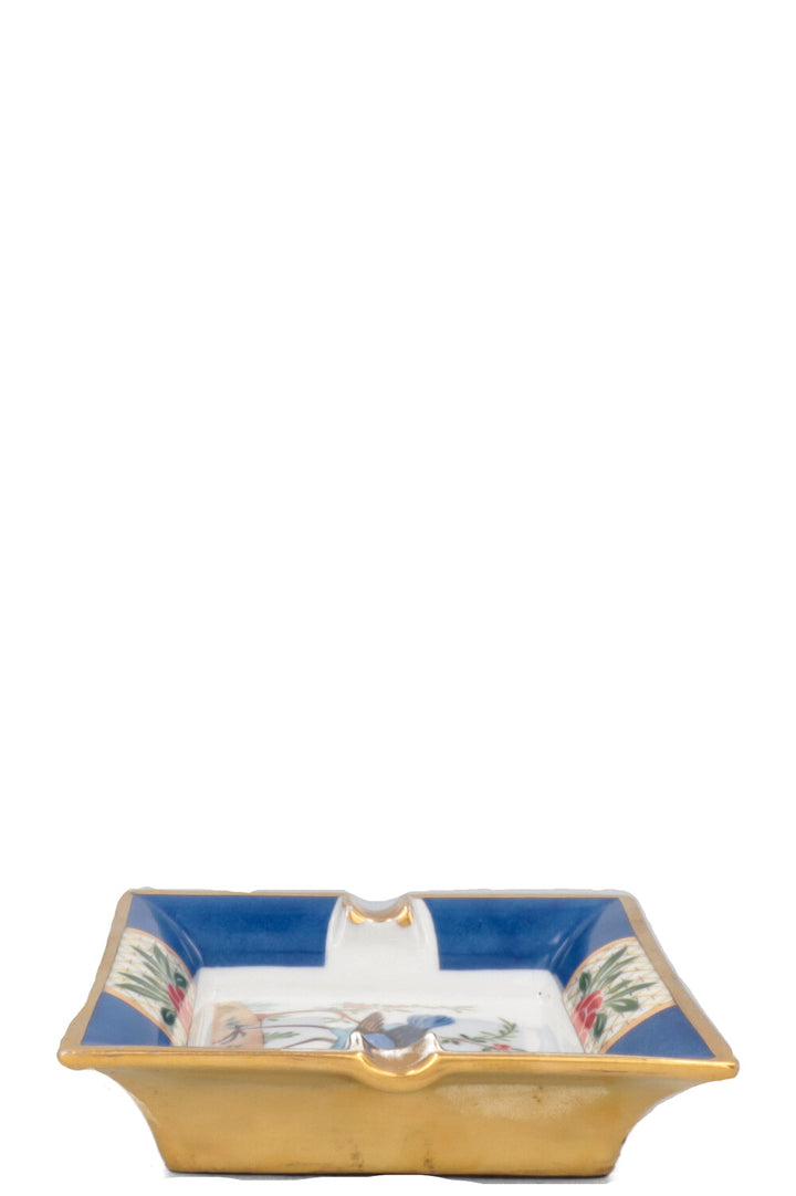 Cendrier Oiseau HERMÈS Porcelaine Or Bleu