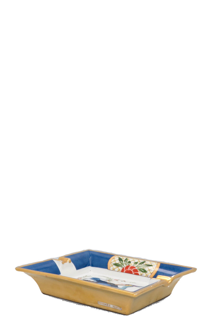 Cendrier Oiseau HERMÈS Porcelaine Or Bleu