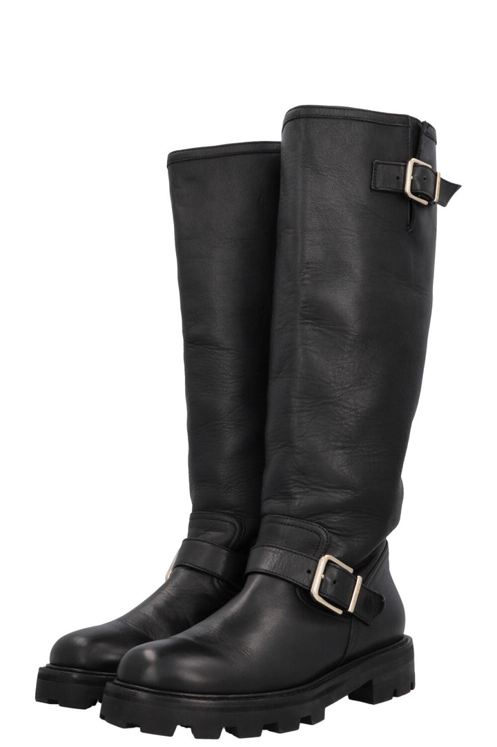 JIMMY CHOO Black Knee-High Boots