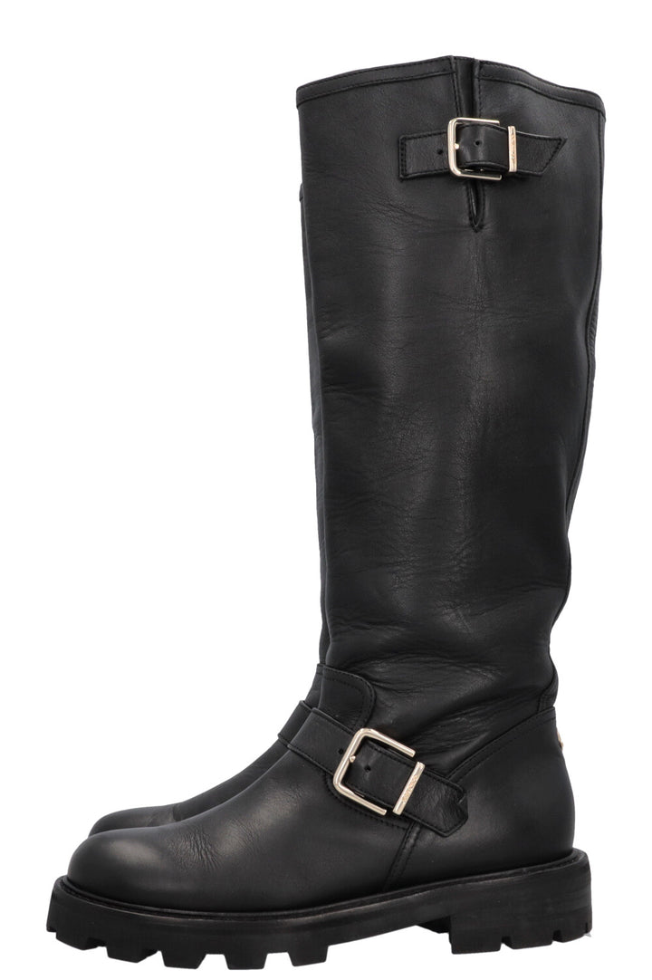 JIMMY CHOO Black Knee-High Boots