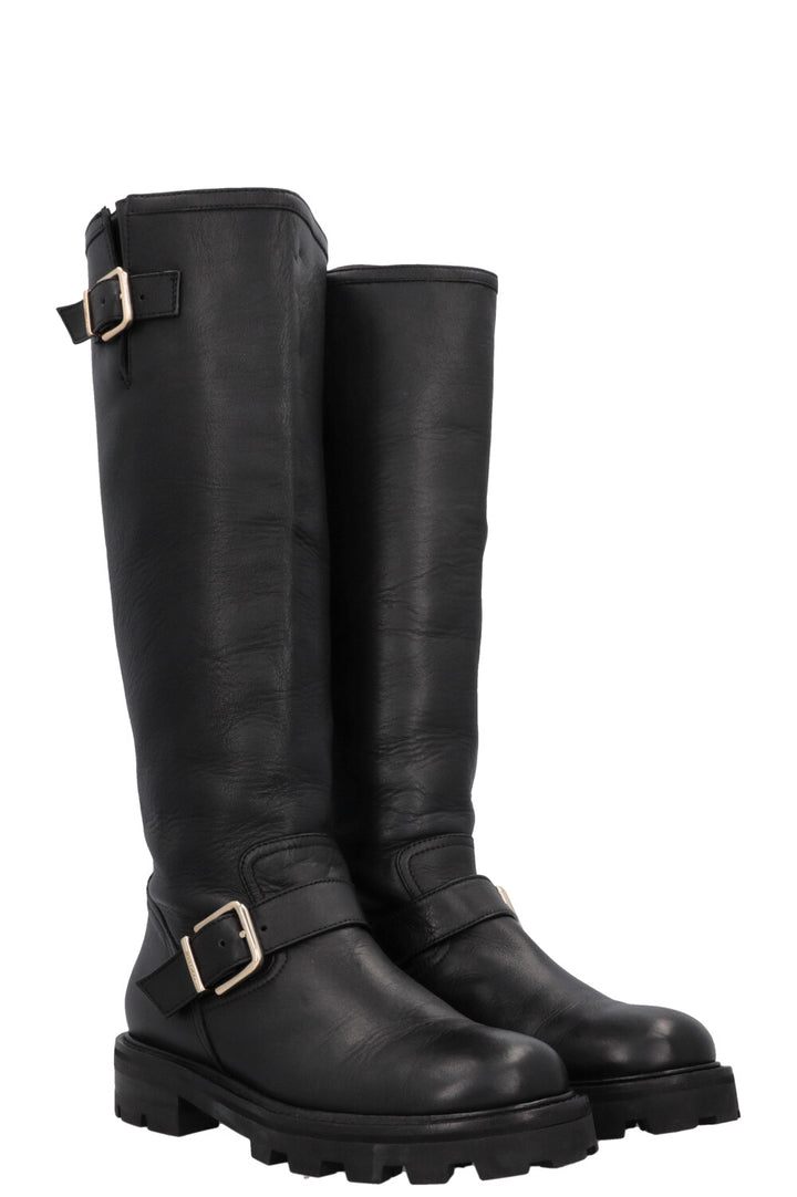 JIMMY CHOO Black Knee-High Boots