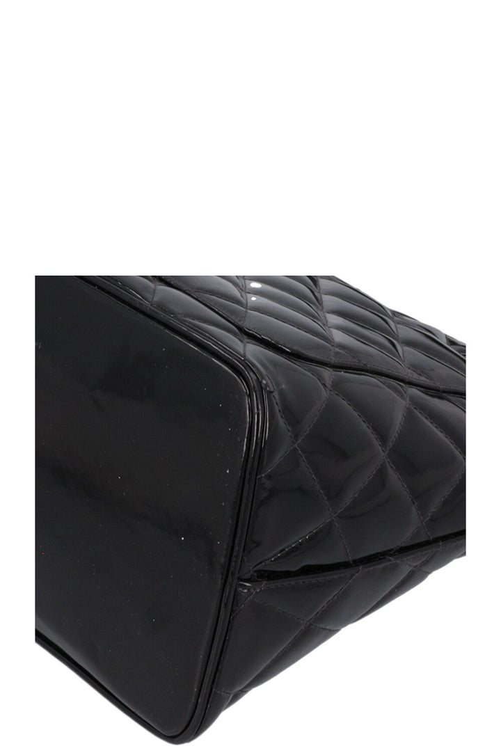 CHANEL Medallion Tote Bag Patent Black