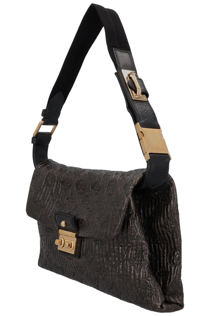 LOUIS VUITTON Motard Pochette Bag Metalasse Brown