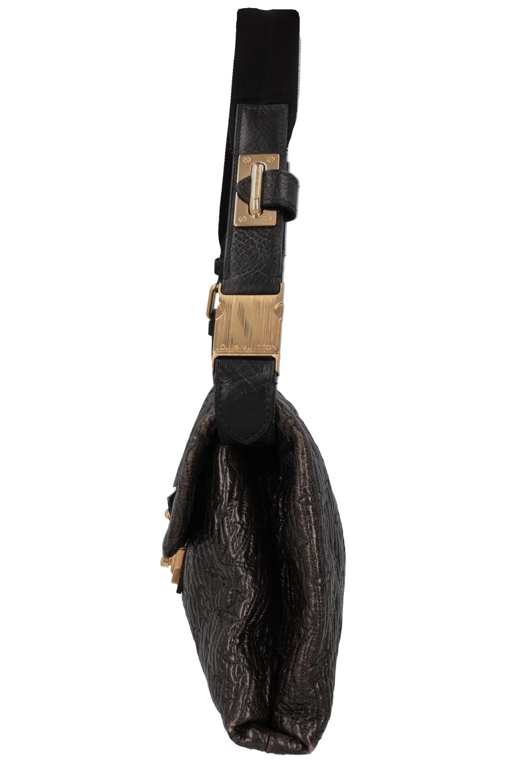 LOUIS VUITTON Motard Pochette Bag Metalasse Brown