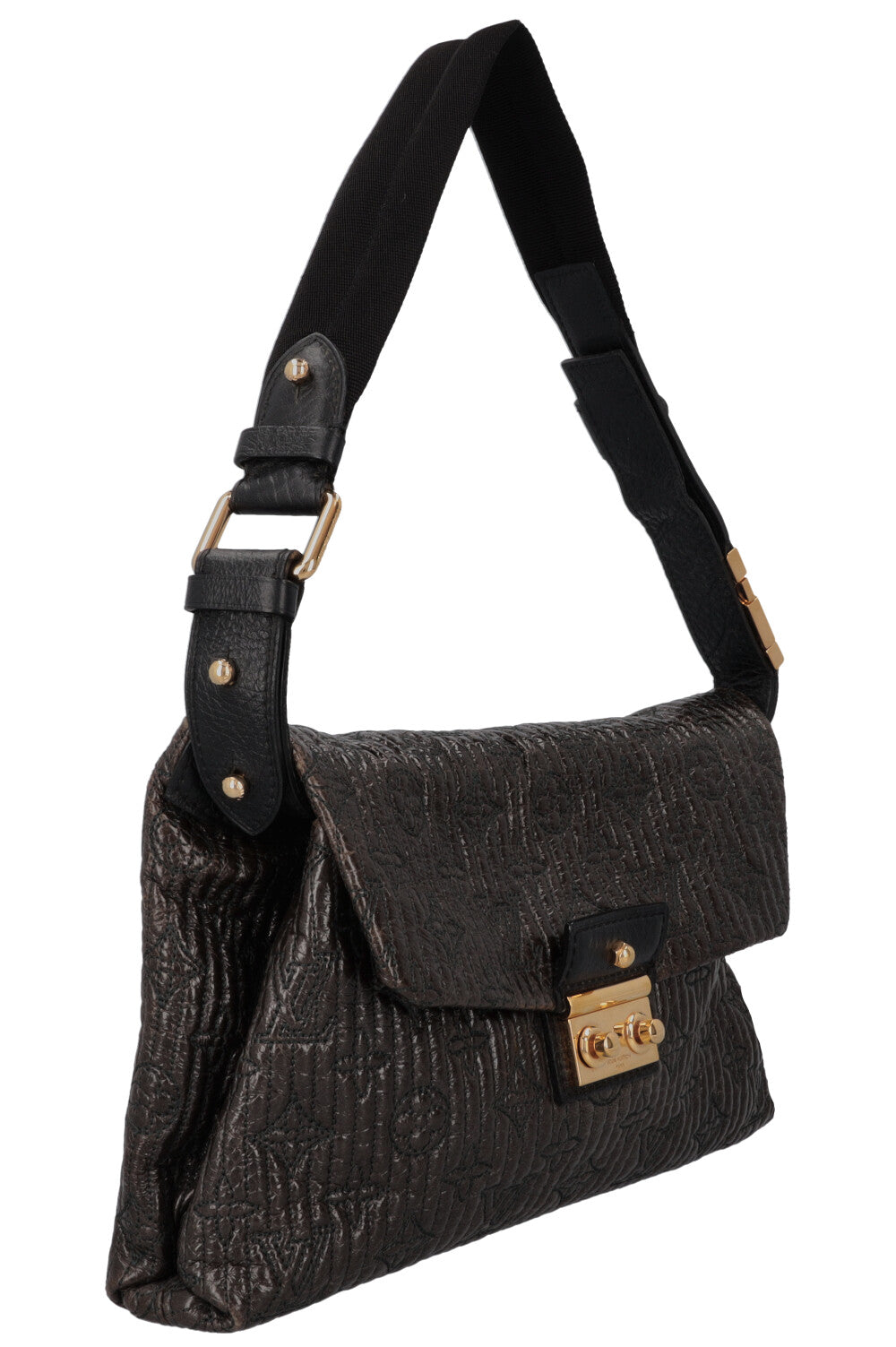 LOUIS VUITTON Motard Pochette Bag Metalasse Brown